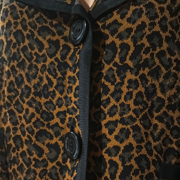Nine West Brown and Black Leopard‎ Blazer - Picture 4 of 6